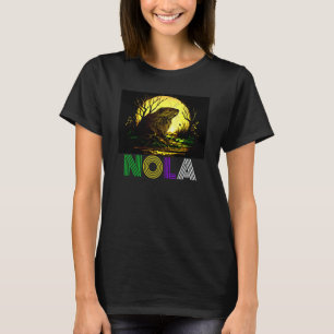 Nola Saying New Orleans Mardi Gras Nutria Rat 2 T-Shirt