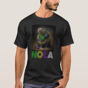 Nola Saying New Orleans Mardi Gras Nutria Rat  5 T-Shirt
