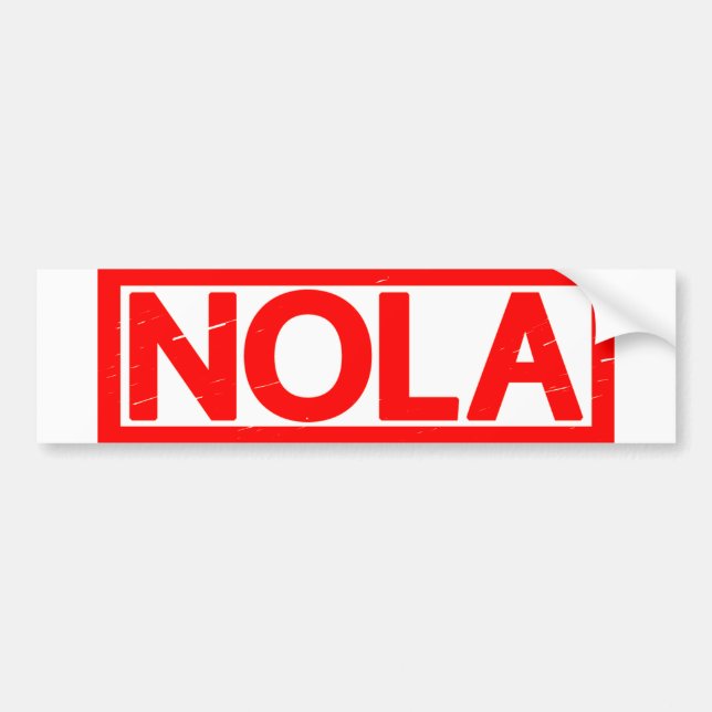 Nola Stamp Bumper Sticker (Front)
