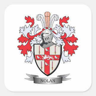 Nolan Coat of Arms Square Sticker
