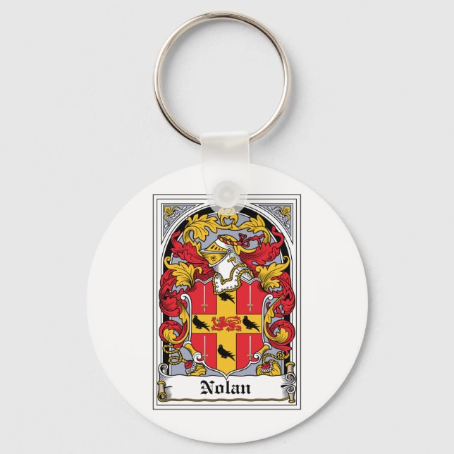 Nolan Family Crest Key Ring (Front)