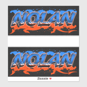 Nolan First Name Graffiti Sticker