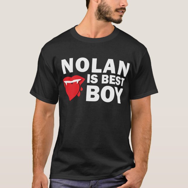 Nolan is Best Boy Dark T-Shirt (Front)