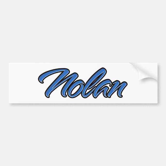 Nolan Name blue Aufkleber Sticker Autoaufkleber (Front)