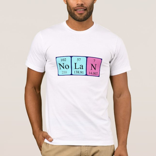 Nolan periodic table name shirt (Front)
