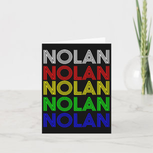 Nolan Personalised First Name Retro Vintage Style Card