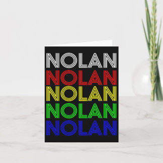 Nolan Personalised First Name Retro Vintage Style  Card