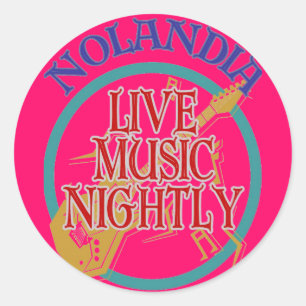 Nolandia Live Music Classic Round Sticker