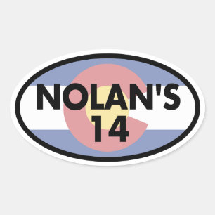 Nolan's 14 Colorado Flag Oval Oval Sticker