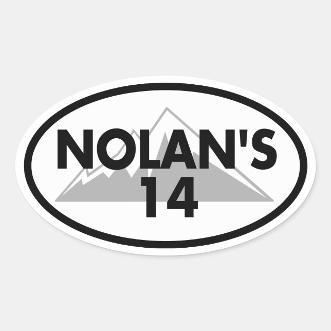 Nolan's 14 Colorado Oval Oval Sticker (Front)