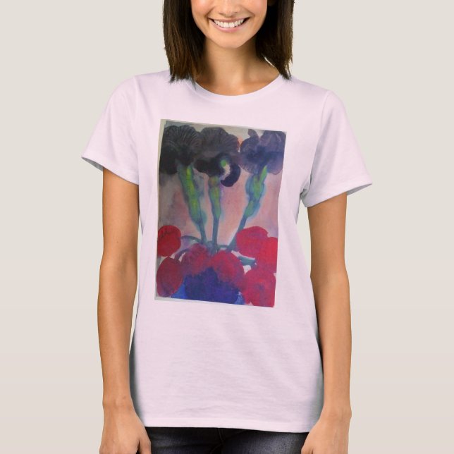 Nolde - Black Irises & Red Tulips T-Shirt (Front)