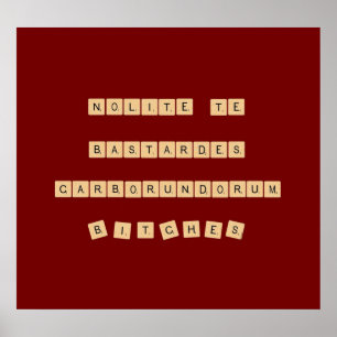 Nolite te bastardes carborundorum poster