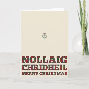 Nollaig Chridheil Gaelic Royal Stewart Tartan Card