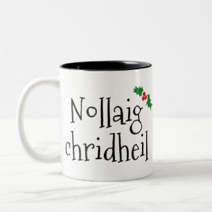 Nollaig chridheil merry christmas scottish gaelic. Two-Tone coffee mug