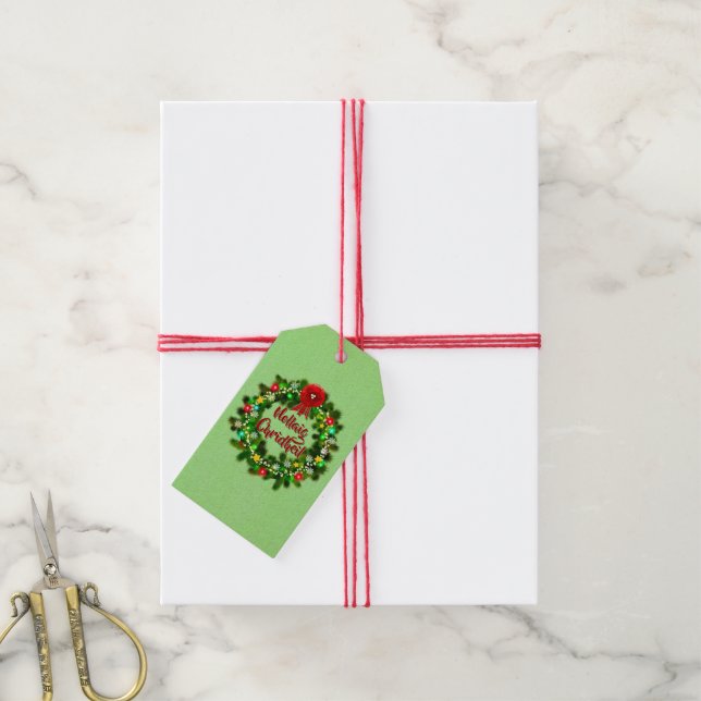 Nollaig Chridheil Scottish Christmas Gift Tags (With Twine)