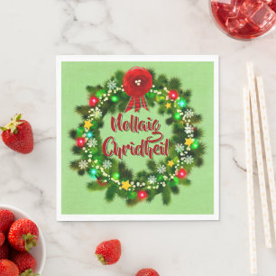 Nollaig Chridheil Scottish Christmas Luncheon Napkin