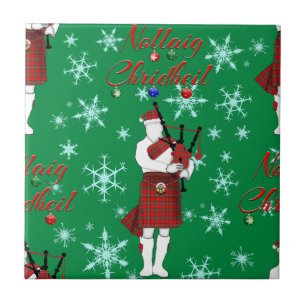 Nollaig Chridheil Scottish Merry Christmas Scottis Tile