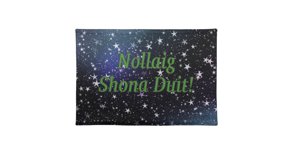 Nollaig Shona Duit! Merry Christmas in Irish gf Placemat Zazzle