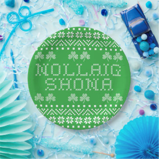 Nollaig Shona Irish Gaelic Happy Christmas Paper Plate