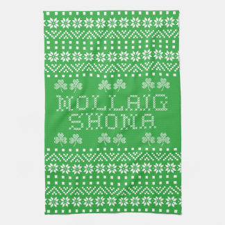 Nollaig Shona Irish Gaelic Happy Christmas Tea Towel