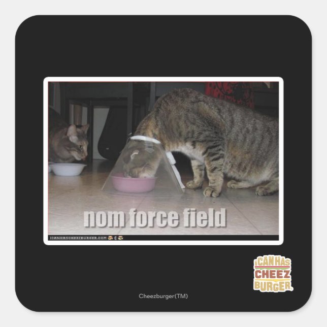 nom force field square sticker (Front)