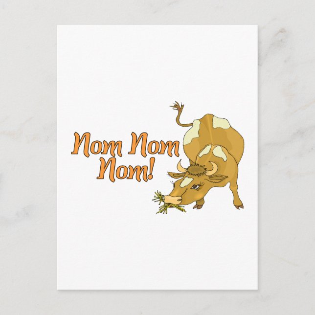 Nom Nom Cow Postcard (Front)