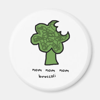Nom nom nom broccoli magnet