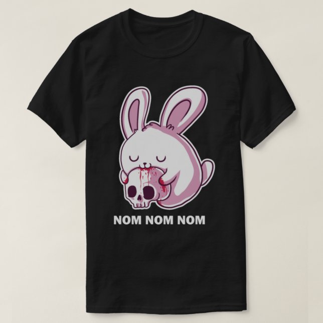 Nom Nom Nom Killer Rabbit Design for a naughty T-Shirt (Design Front)