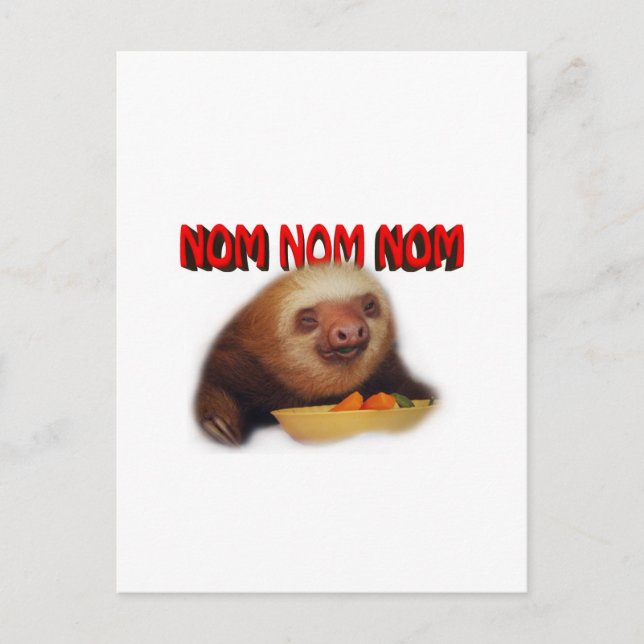 nom nom nom postcard (Front)