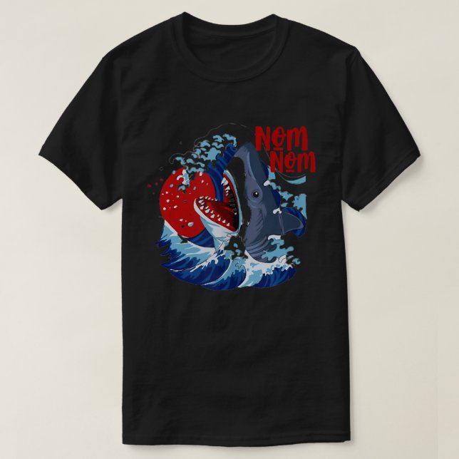 Nom Nom Shark  T-Shirt (Design Front)