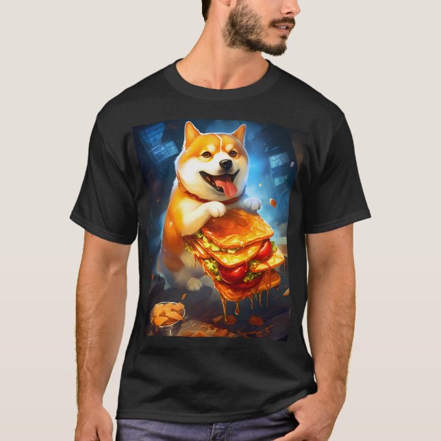 Nom-Nom the Shiba Inu T-Shirt (Front)