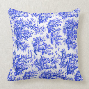 NOMADESAUSTRALIENS French Royal blue Jouy design Cushion