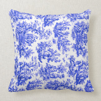 NOMADESAUSTRALIENS French Royal blue Jouy design Cushion