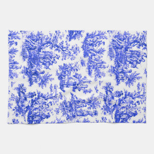 NOMADESAUSTRALIENS French Royal blue Jouy design Tea Towel