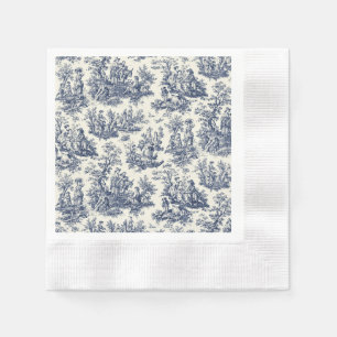 NOMADESAUSTRALIENS  Navy toile de Jouy Napkin