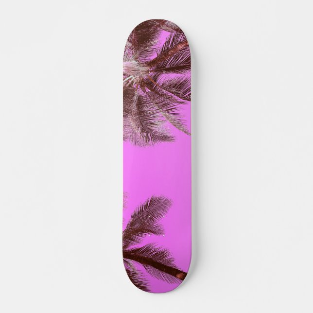 NOMADESAUSTRALIENS pink Hawaii Skateboard (Front)