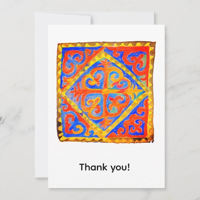 Nomadic art thank you card (Front)