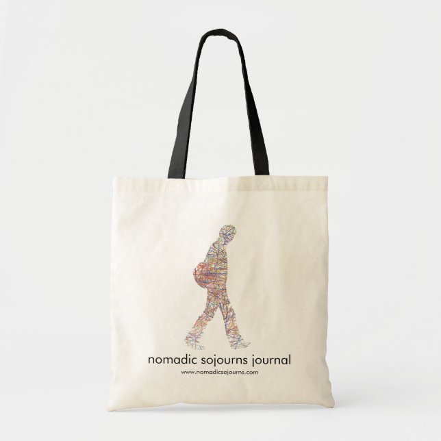 nomadic sojourns journal tote bag (Front)