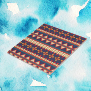 Nomadic Threads   Aztec Pattern Ceramic Tile