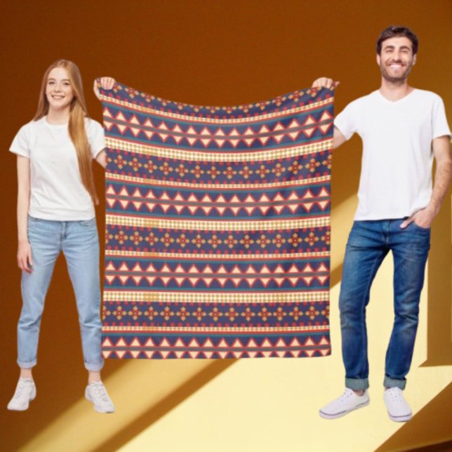 Nomadic Threads | Aztec Pattern Fleece Blanket (Creator Uploaded)