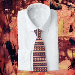 Nomadic Threads   Aztec Pattern Necktie