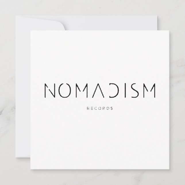 Nomadism Cap Black Logo Invitation (Front)