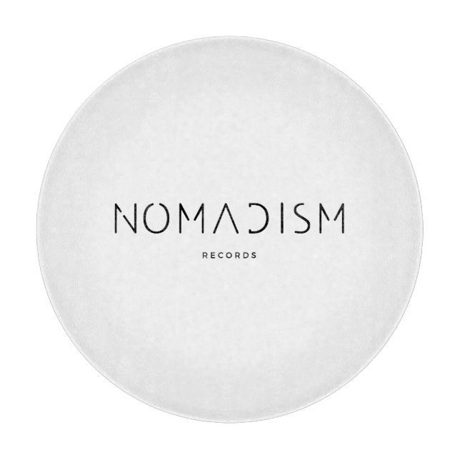 Nomadism Records Black Logo Cutting Board (Front)