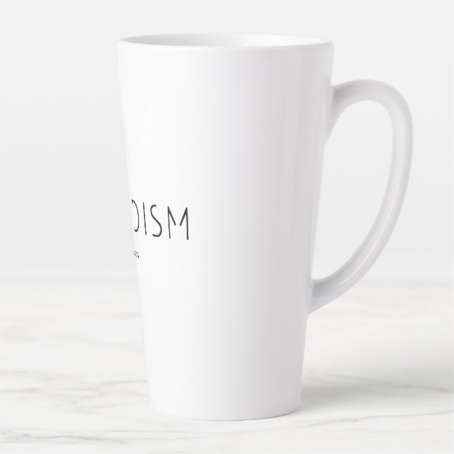 Nomadism Records Black Logo Latte Mug (Right)
