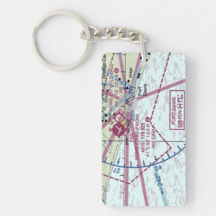 Nome Airport chart / taxi diagram Key Ring
