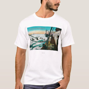 Nome, Alaska Steamer Corwin Unloading Freight T-Shirt