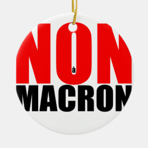 NON à MACRON Ceramic Tree Decoration