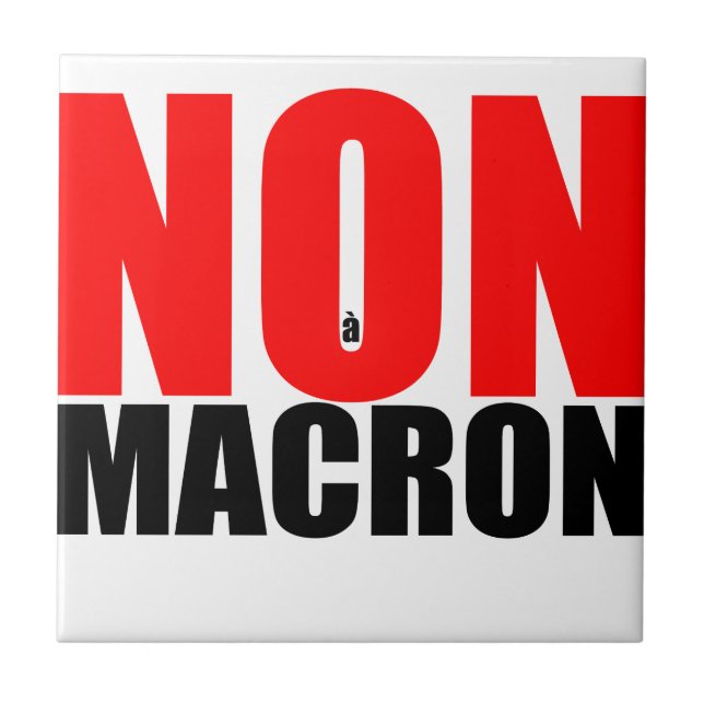 NON à MACRON Tile (Front)
