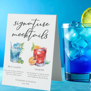 Non-Alcoholic Blue Lagoon Negroni Mocktails