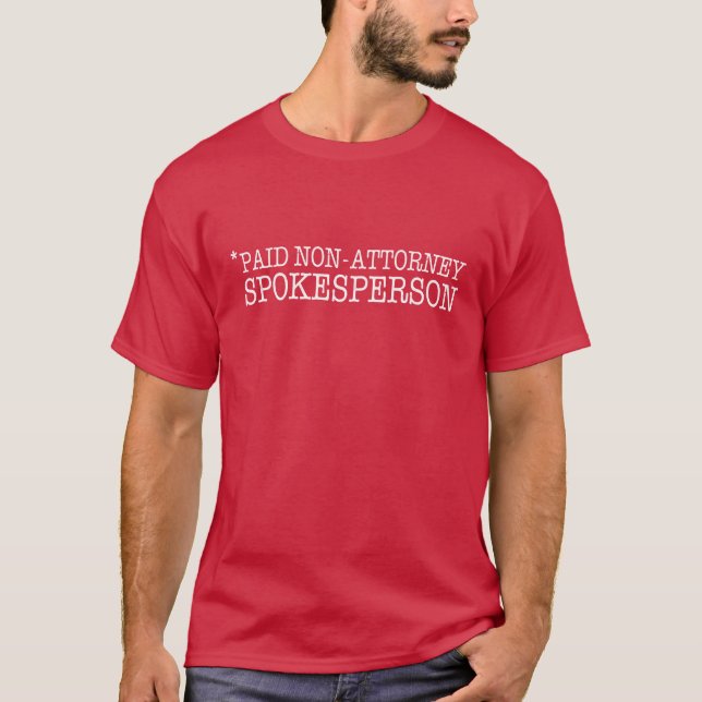 Non-Attorney Spokesperson shirt (Front)